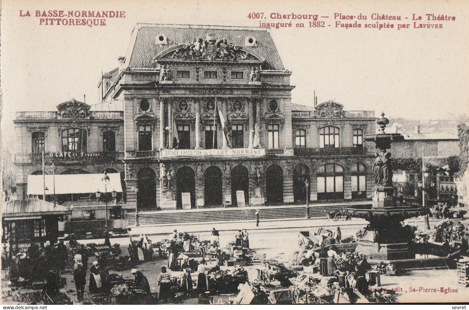 CHERBOURG. - Place Du Château - Le Théâtre - Cherbourg