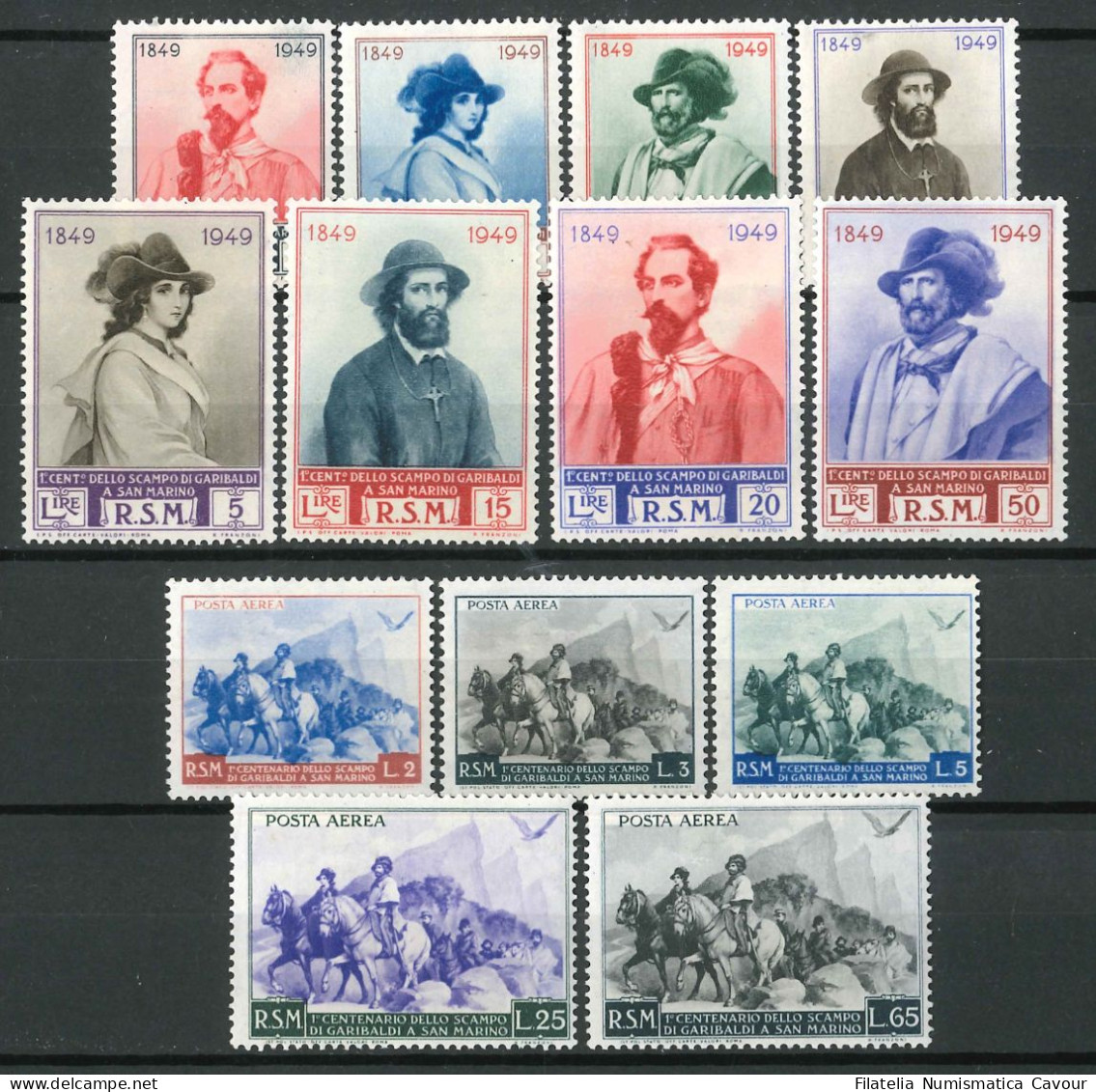 1949 - ** (Catalogo Sassone N.° 358/365+A) (2465) - Unused Stamps