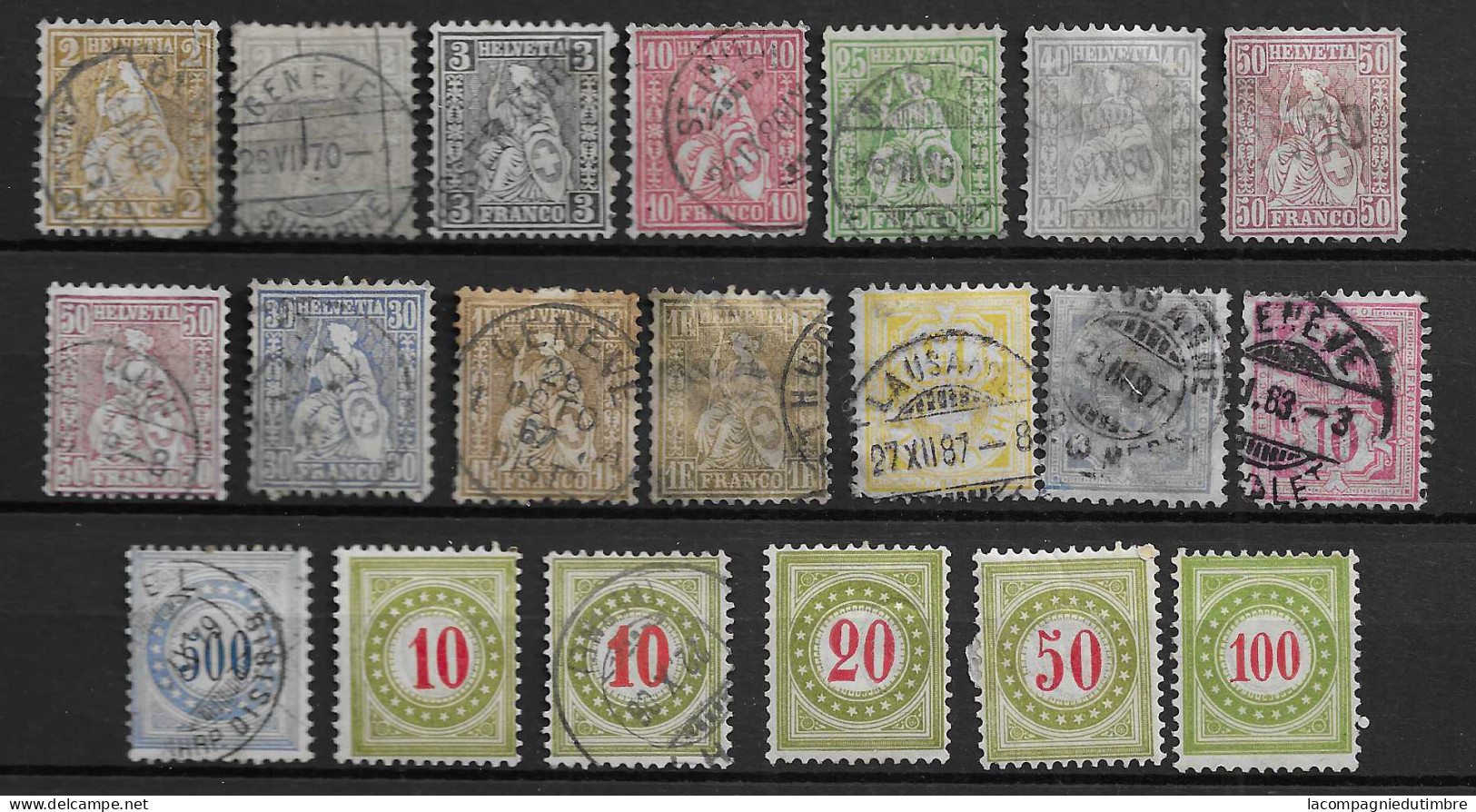 Suisse Belle Petite Collection D'anciens Neufs/oblitérés 1862/1900. Bonnes Valeurs. TB - Lotes/Colecciones