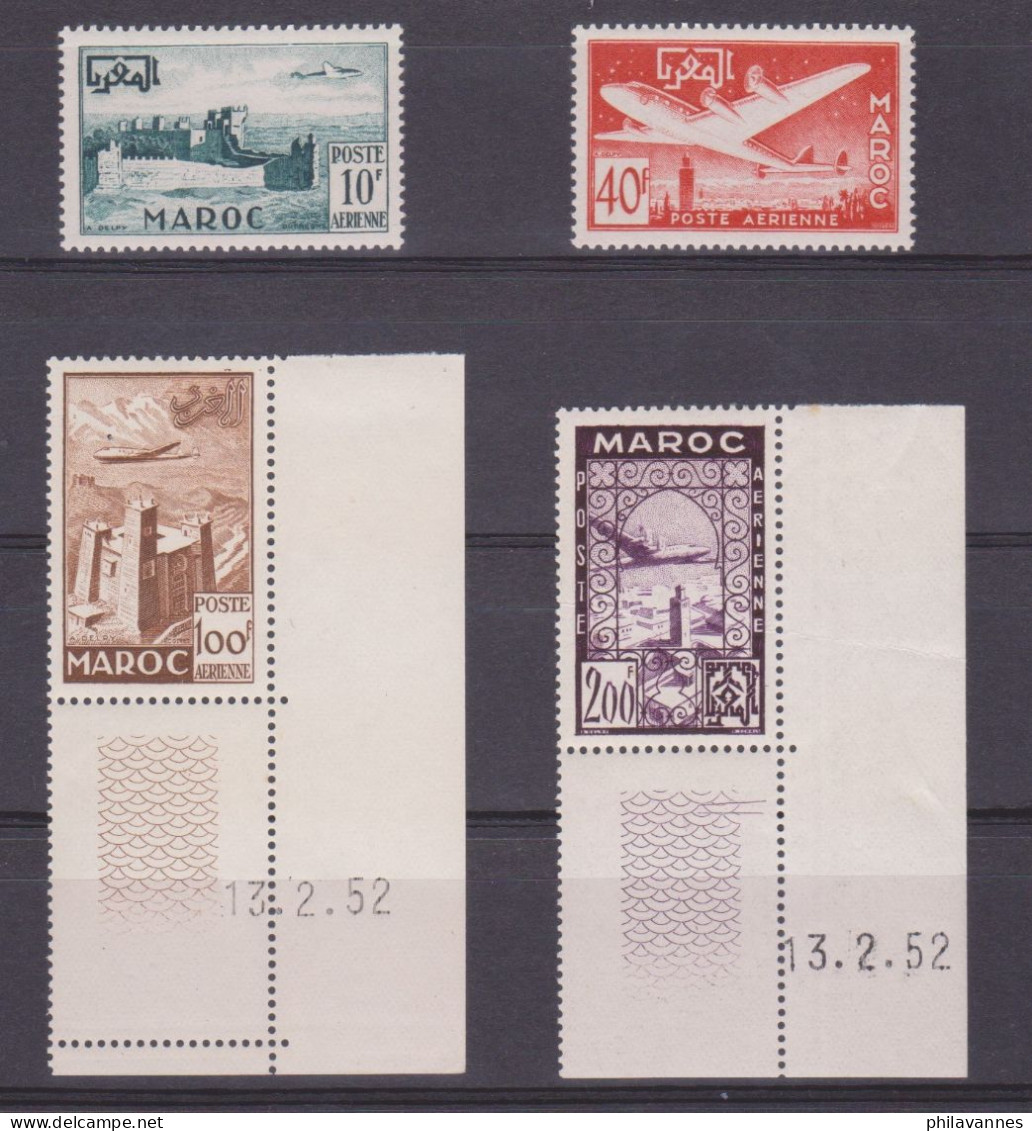 MAROC, Poste Aérienne N° 85 à 88  , Neufs **,cote 22€( Maroc/008) - Aéreo