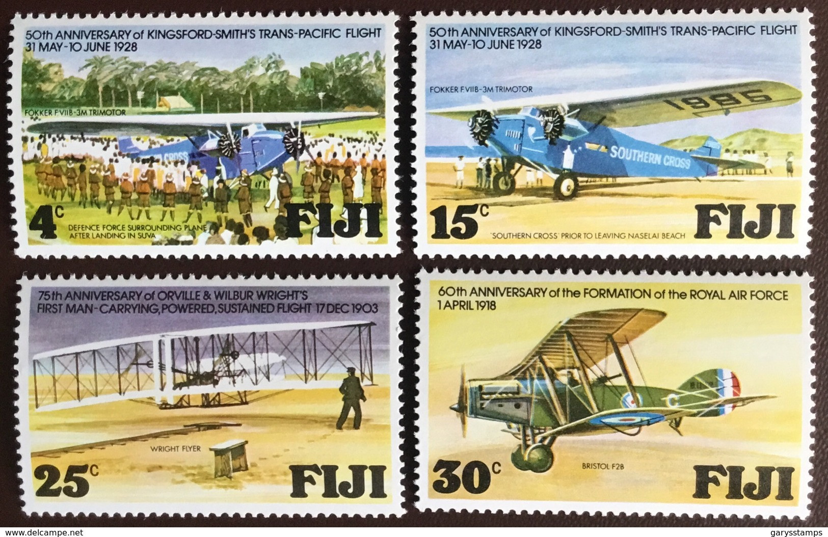 Fiji 1978 Aviation Anniversaries Aircraft MNH - Fiji (1970-...)