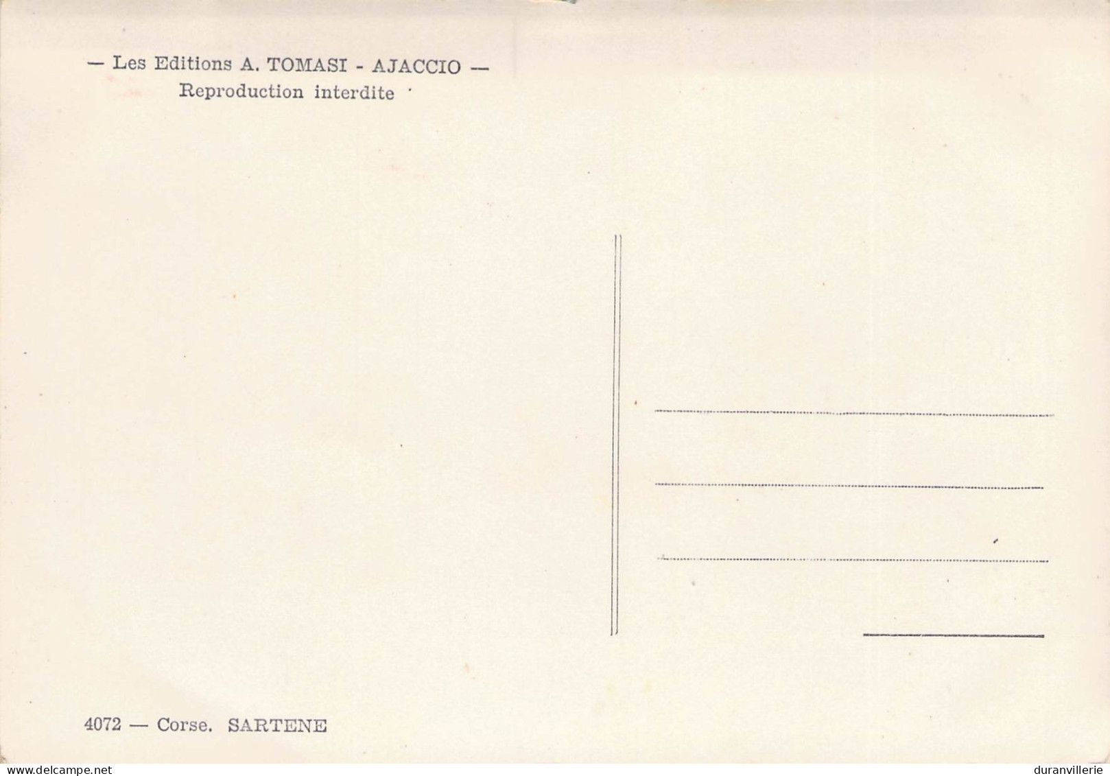 20 - 2A - Sartene - Vue - Editeur: Tomasi N° 4072 - Sartene