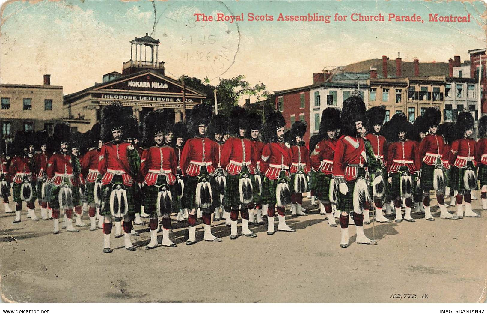 CANADA AB#MK772 MONTREAL THE ROYAL SCOTS ASSEMBLING FOR CHURCH PARADE - Montreal