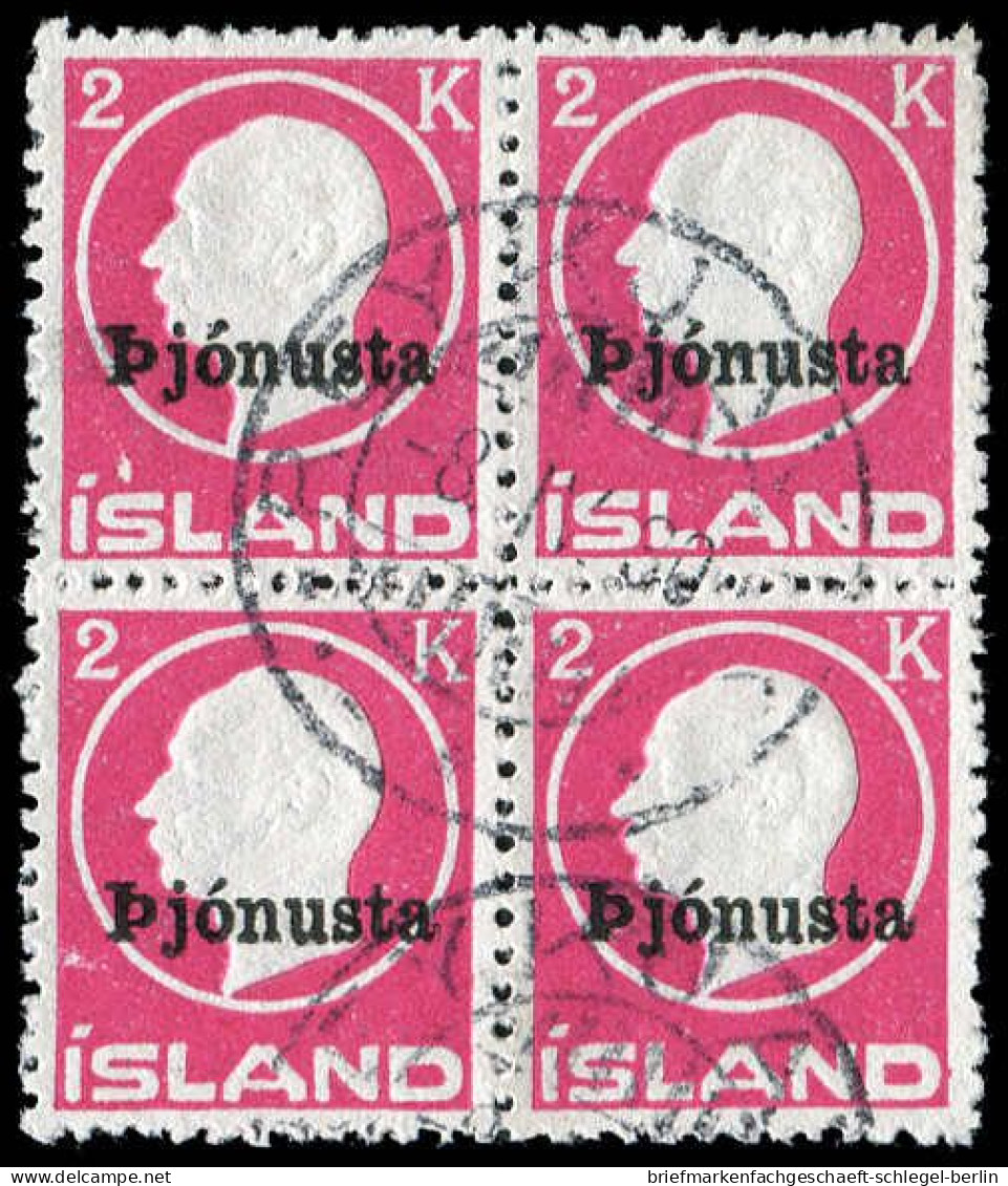 Island, 1922, 41 II, Gestempelt, Viererblock - Otros & Sin Clasificación