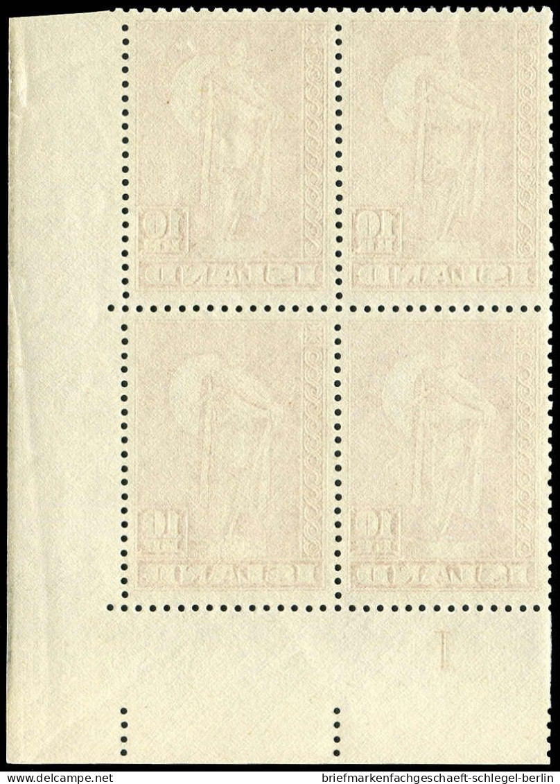 Island, 1945, 240 E, Postfrisch, Viererblock - Other & Unclassified