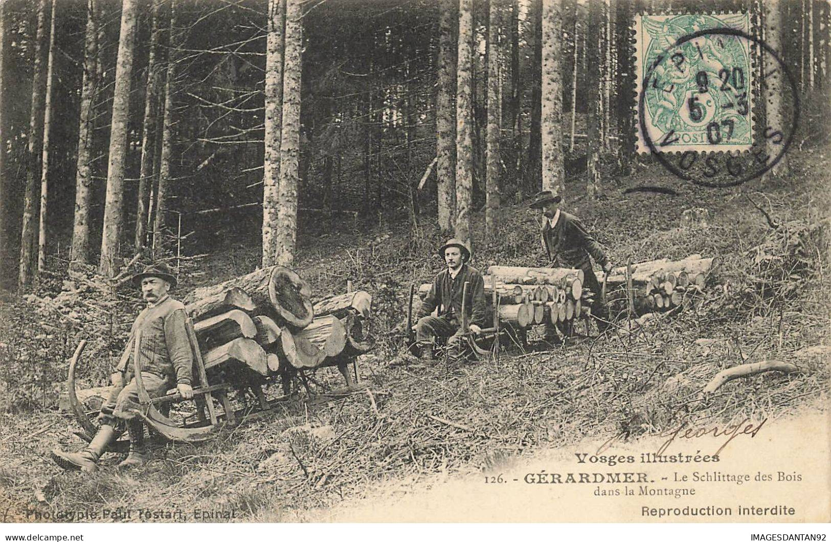 88 GERARDMER AB#MK674 LE SCHLITTAGE DES BOIS DANS LA MONTAGNE ILLUSTREES - Gerardmer