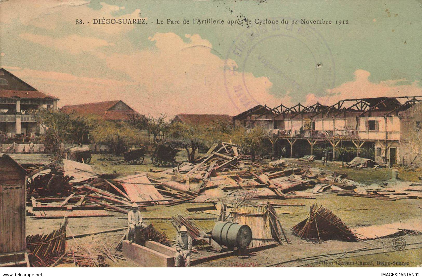 MADAGASCAR #MK53435 DIEGO SUAREZ LE PARC DE L ARTILLERIE APRES LE CYCLONE DU 24 NOVEMBRE 1912 - Madagaskar