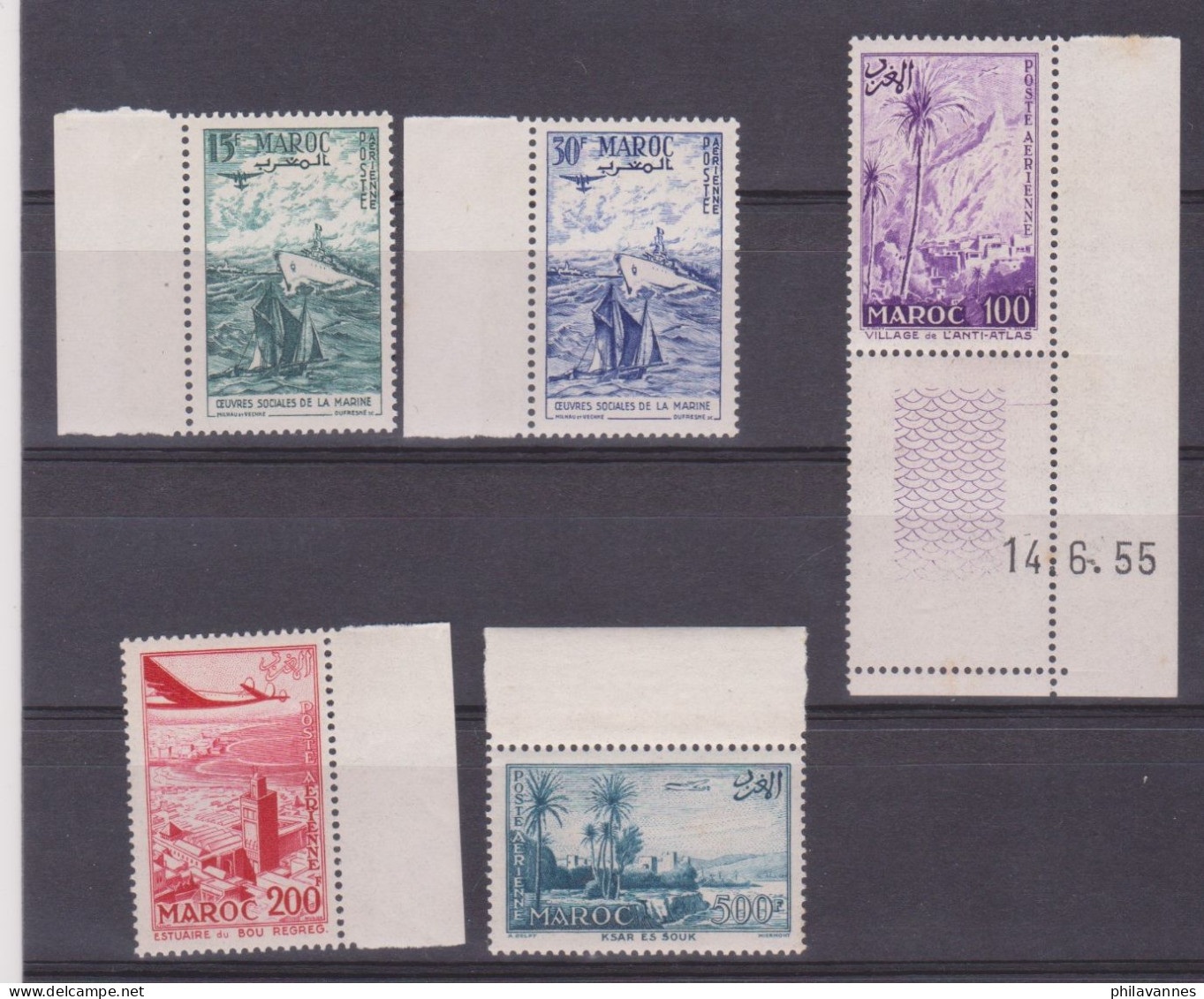 MAROC, Poste Aérienne N°98 à 102  , Neuf **,cote  33€( Maroc/011) - Airmail