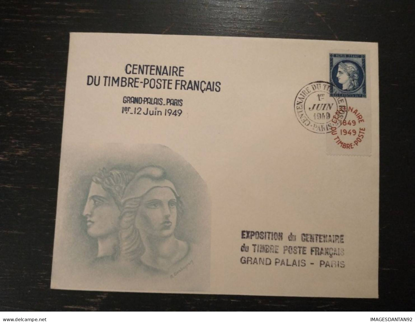 FDC PARIS 1.6.1949 - CENTENAIRE DU TIMBRE-POSTE FRANCAIS - Bloc CITEX - - ....-1949