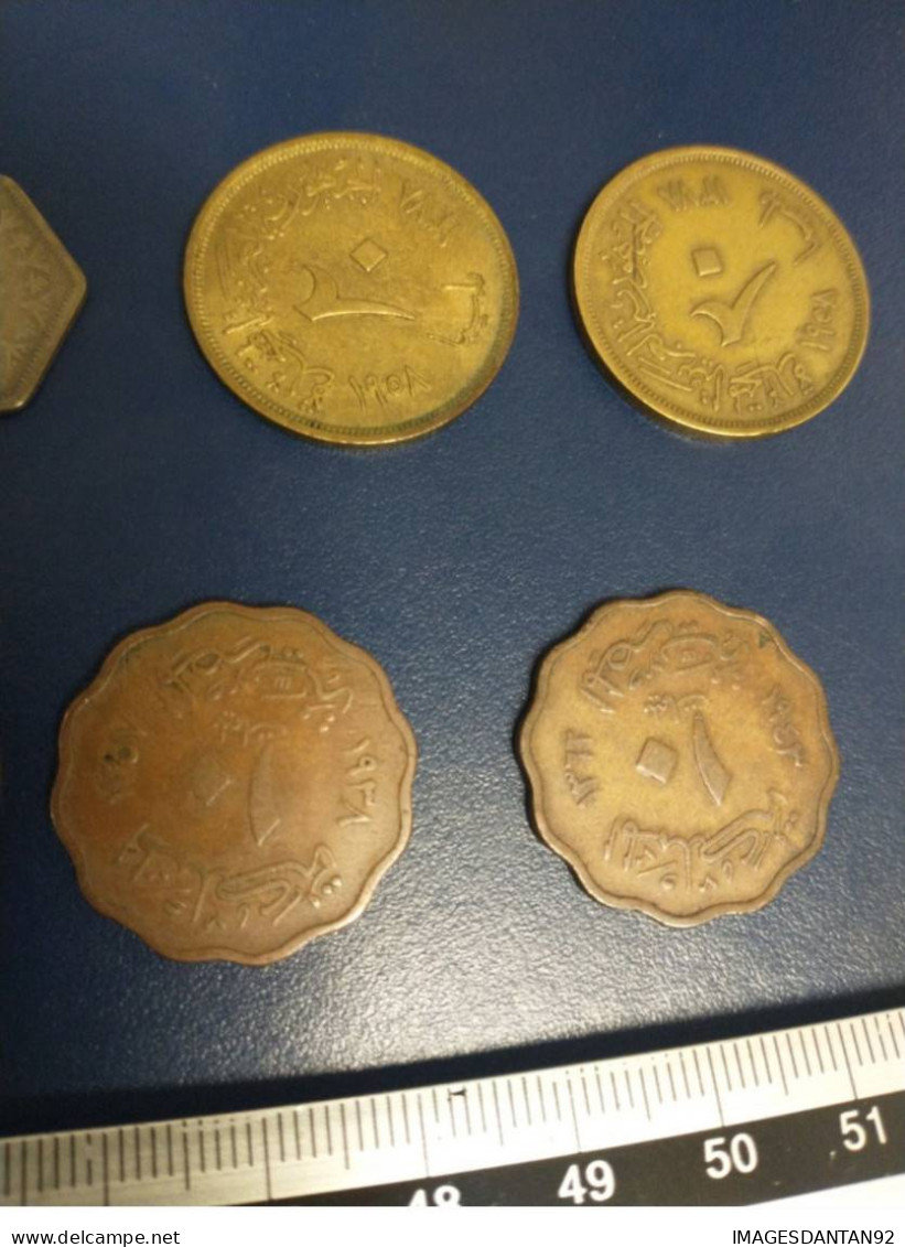 LOT EGYPTE LOT DE 8 PIECES COINS PIASTRES 1938 / 1944 - Egipto