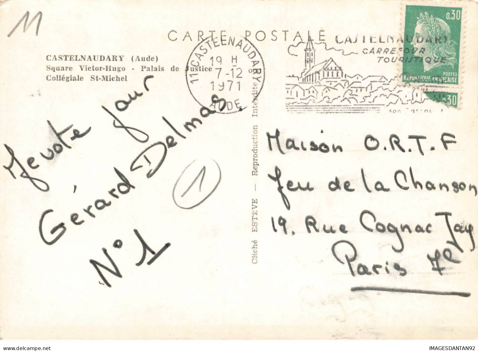 11 CASTELNAUDARY AE#DC091 PALAIS DE JUSTICE SQUARE VICTOR HUGO COLEGIALE ST MICHEL - Castelnaudary