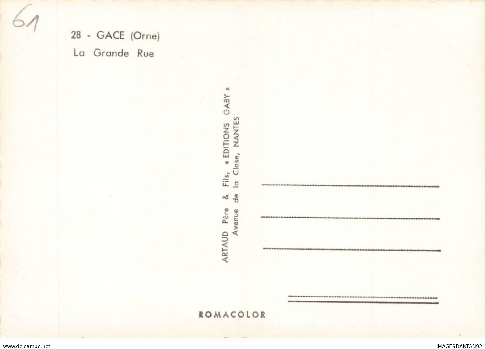 61 GACE AE#DC455 LA GRANDE RUE CAFE TABAC - Gace