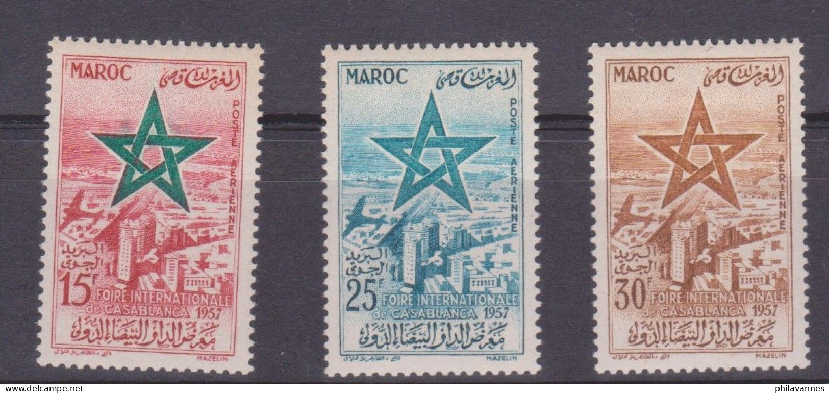 MAROC, Poste Aérienne N°103 à 105   , Neuf *,cote  9€( Maroc/012) - Luftpost