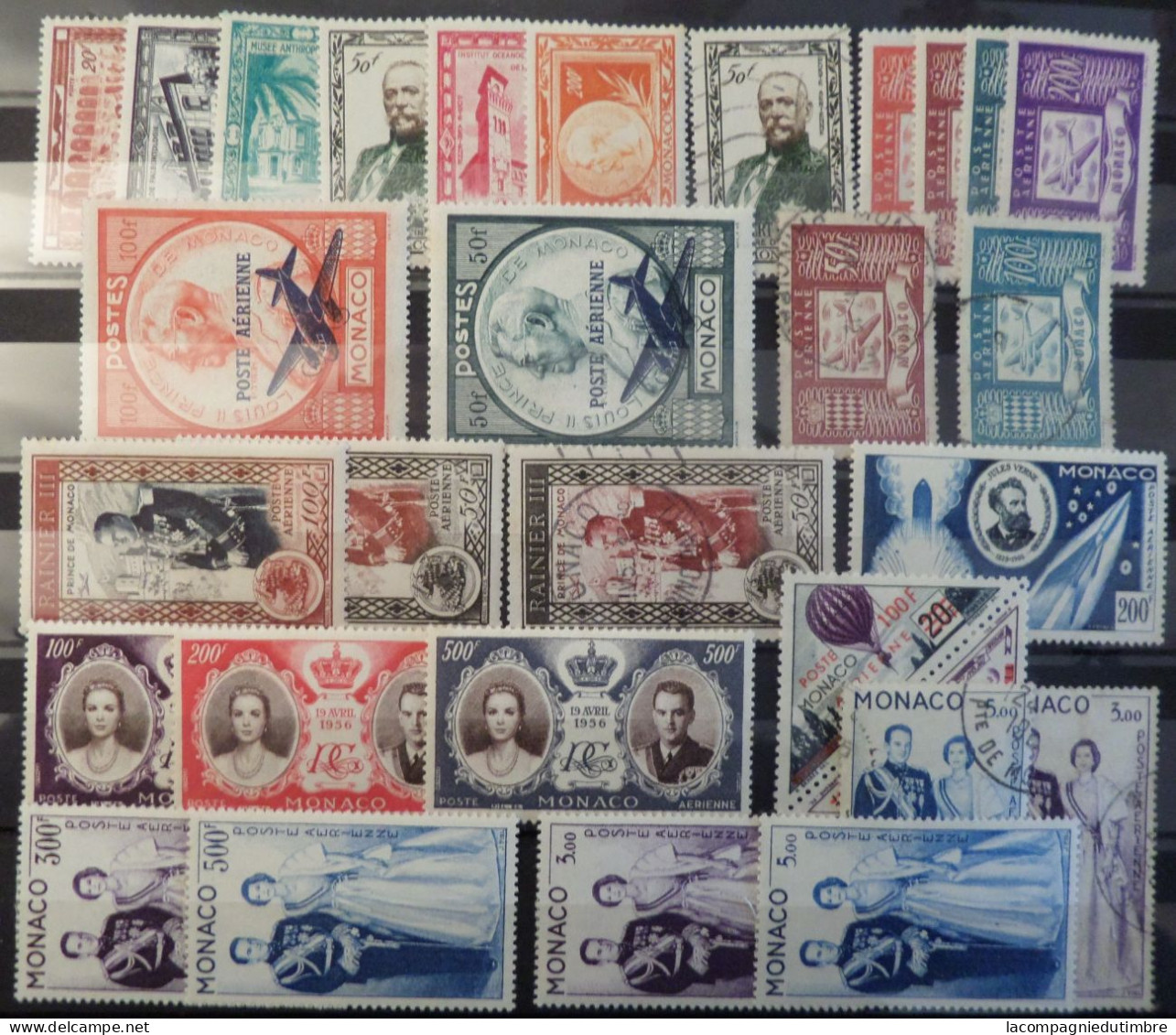 Monaco Bel Ensemble De Poste Aérienne **/*/obl. 1946/1961. Bonnes Valeurs. TB - Airmail