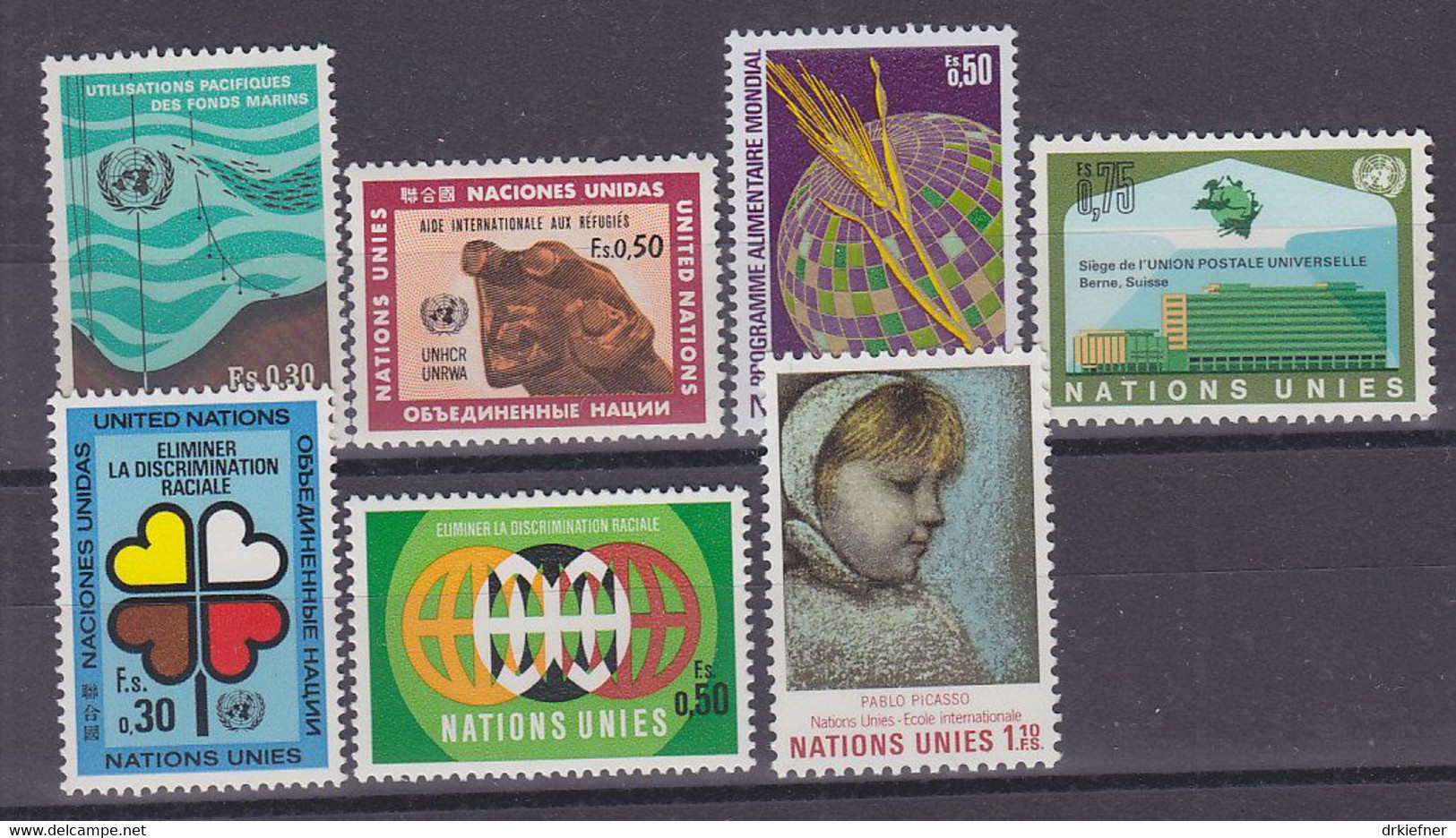 UNO GENF Jahrgang 1971, Postfrisch **, 15-21 Komplett - Unused Stamps