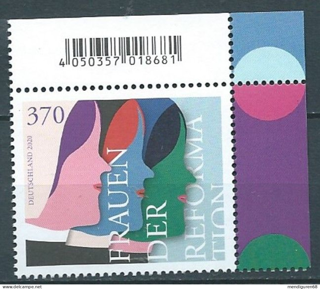 ALLEMAGNE ALEMANIA GERMANY DEUTSCHLAND BUND 2020 WOMEN OF THE REFORMATION MNH MI 3569 YT 3347 SN 3186 SG 4344 - Ungebraucht