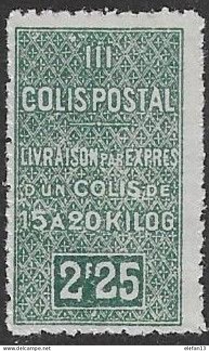 ALGERIE Colis Postal N°43Da ** (ex N°43Ca) Sans "contrôle  Des Recettes" Neuf Sans Charnière MNH - Parcel Post