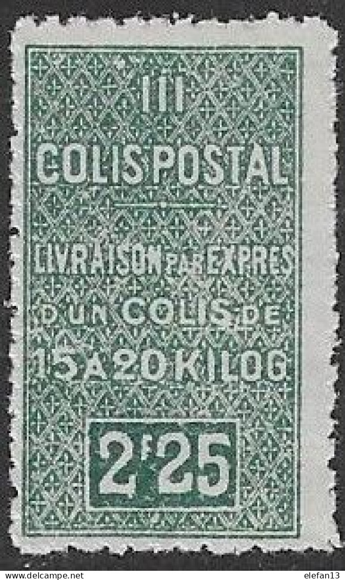 ALGERIE Colis Postal N°43Da ** (ex N°43Ca) Sans "contrôle  Des Recettes" Neuf Sans Charnière MNH - Paketmarken