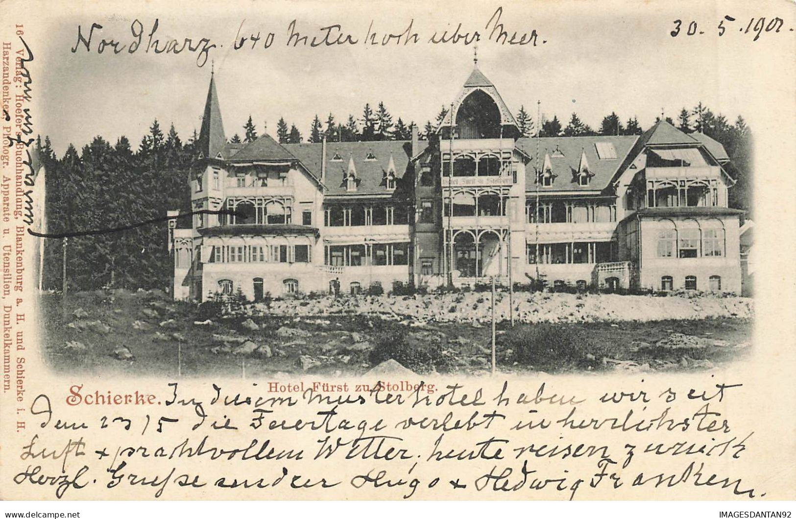 ALLEMAGNE AD#MK078 SCHIERKE HOTEL FURST ZU STOLBERG - Schierke