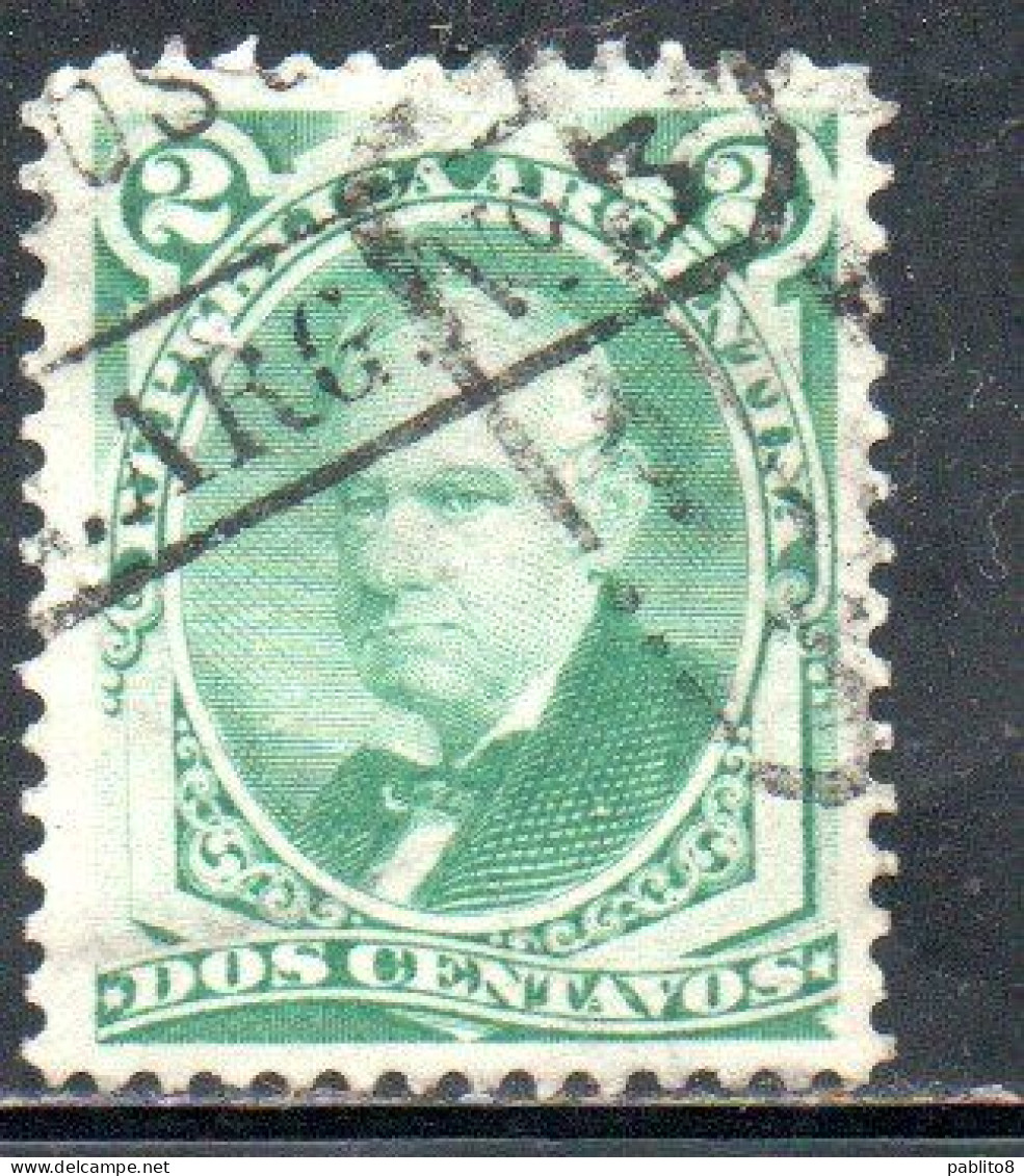 ARGENTINA 1877 1880 VICENTE LOPEZ 2c USED USADO OBLITERE' - Used Stamps