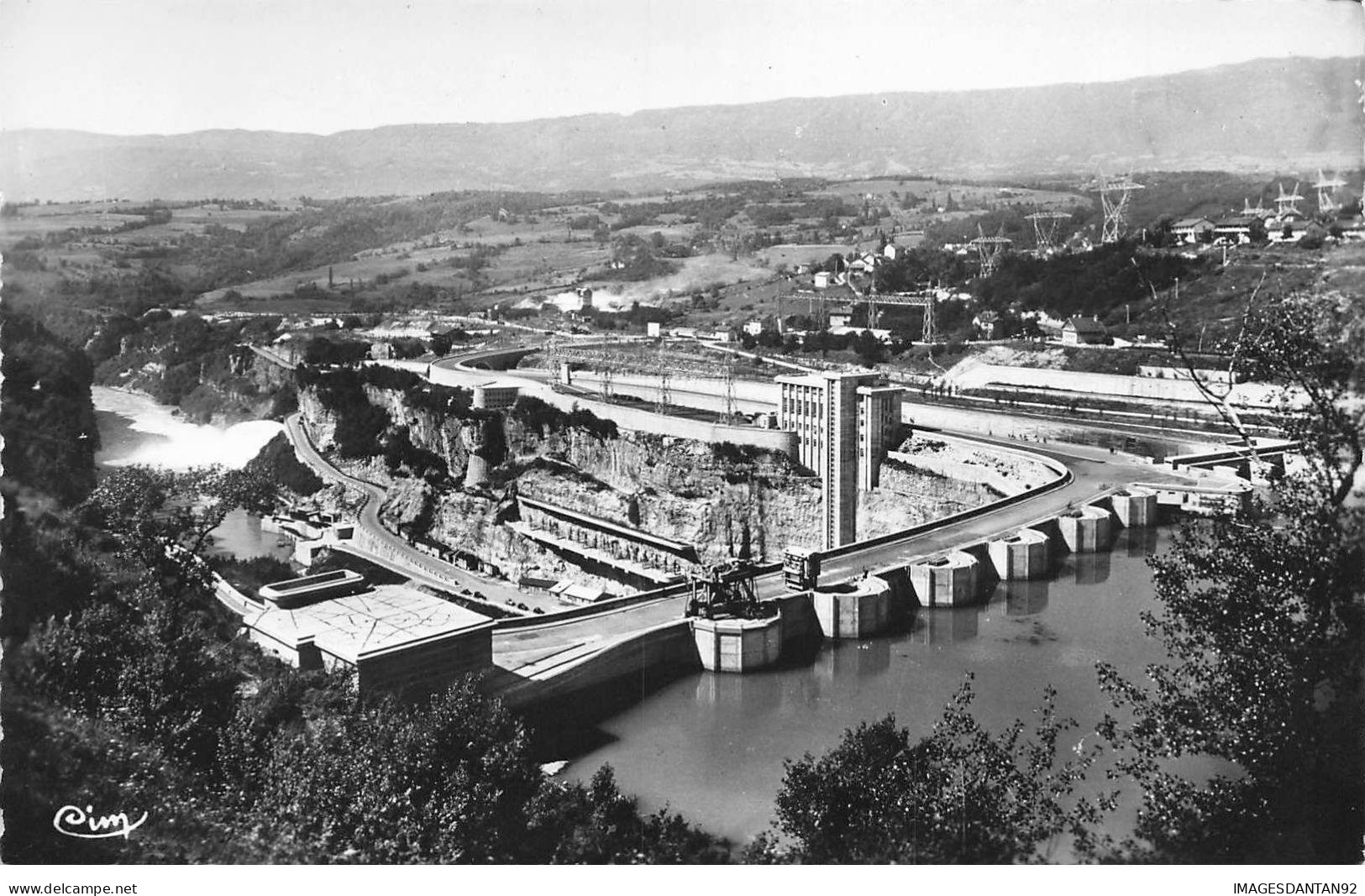 01 GENISSIAT AG#MK111 TOURS DE PRISES D EAU VUE GENERALE D ENSEMBLE BARRAGE - Génissiat