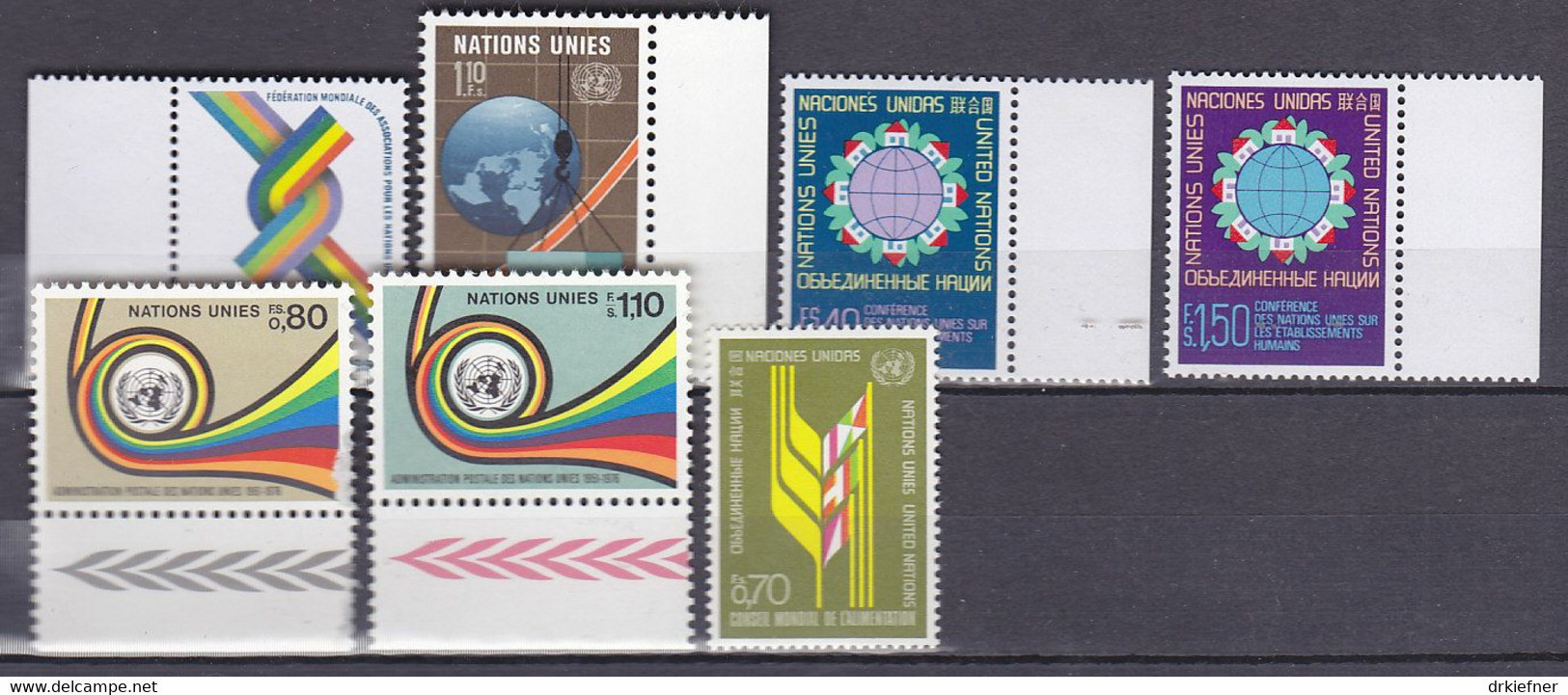 UNO Genf  Jahrgang 1976 Postfrisch **, 56-62 Komplett - Neufs