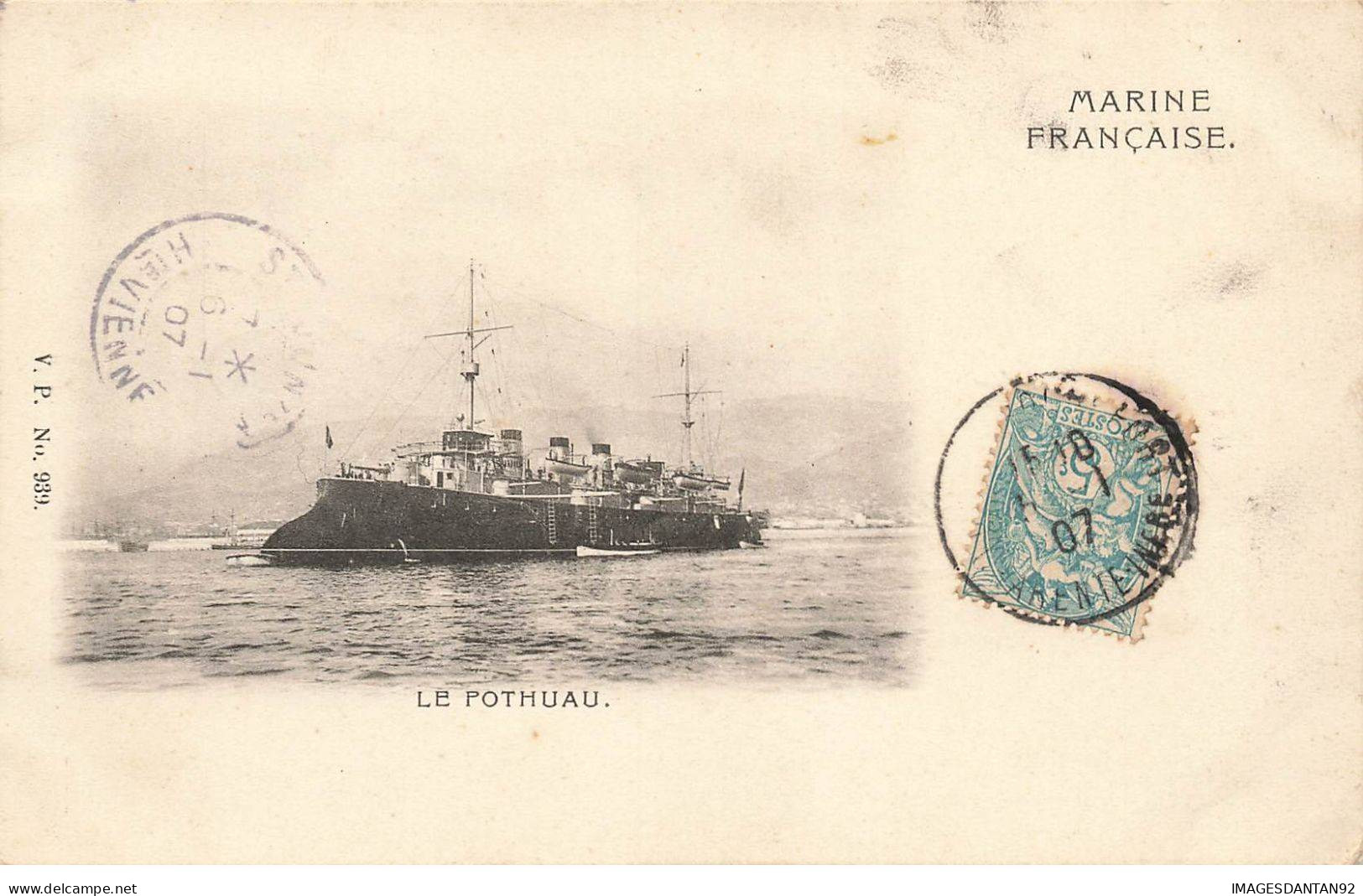BATEAUX AF#DC637 PAQUEBOT LE POTHUAU MARINE FRANCAISE - Warships