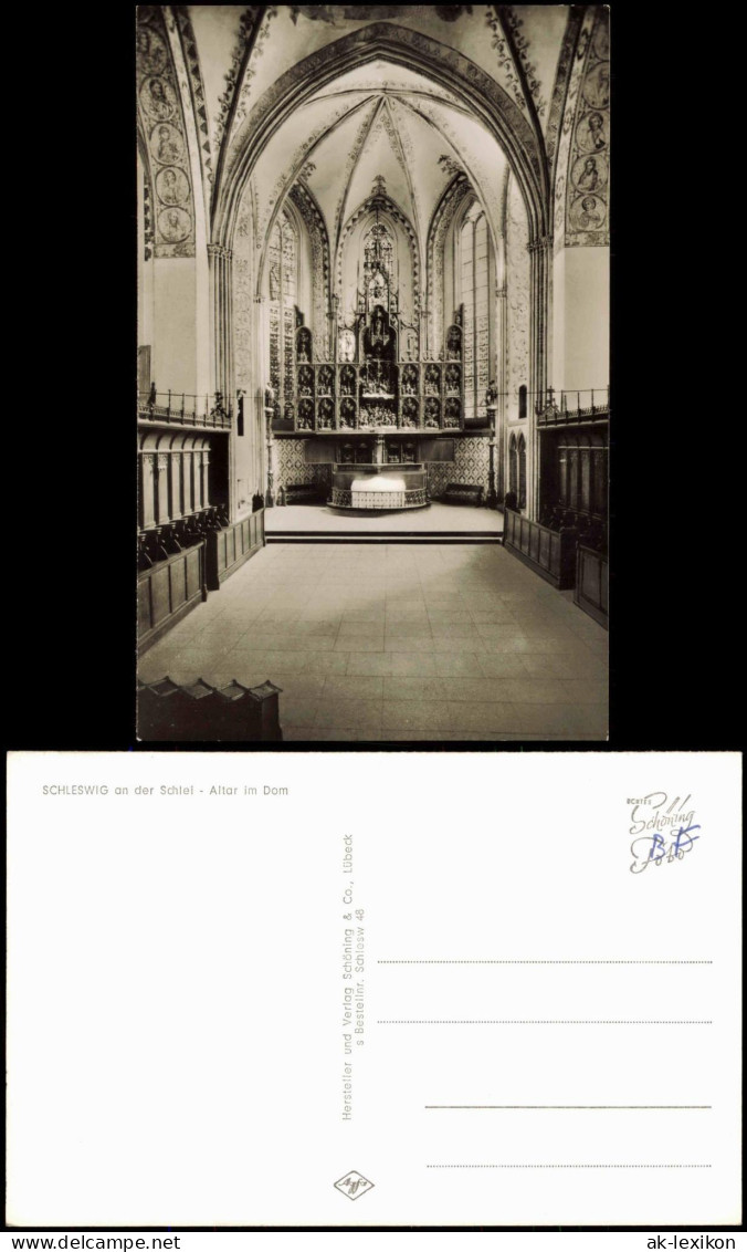 Schleswig (Sleswig/Slesvig) Schleswiger St.-Petri-Dom Altar, Innenansicht 1960 - Sonstige & Ohne Zuordnung