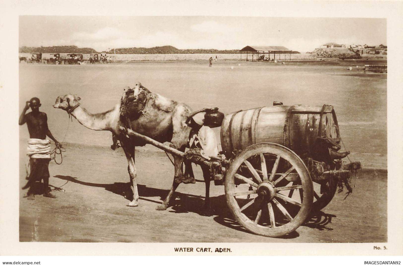 YEMEN AF#DC841 ADEN TRANSPORT D EAU SUR CHARIOT TRACTE PAR UN DROMADAIRE - Yémen