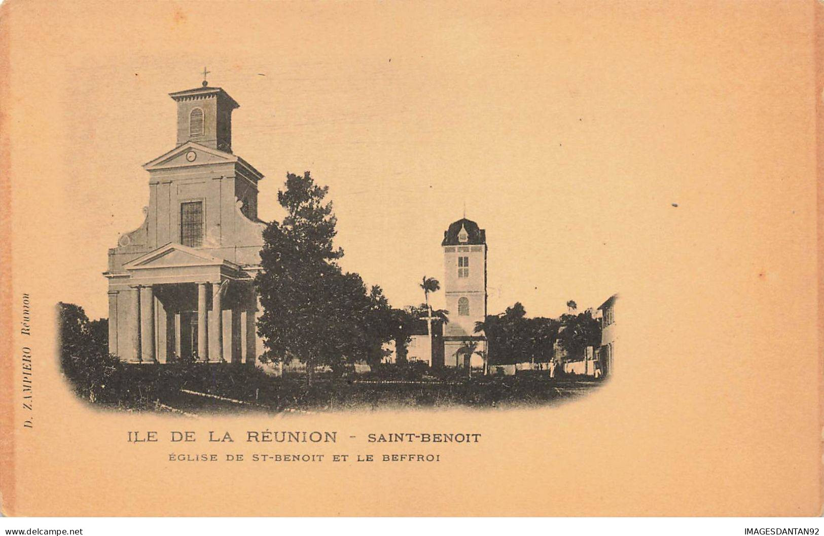LA REUNION AF#DC853 SAINT BENOIT EGLISE DE ST BENOIT ET LE BEFFROI - Saint Benoît