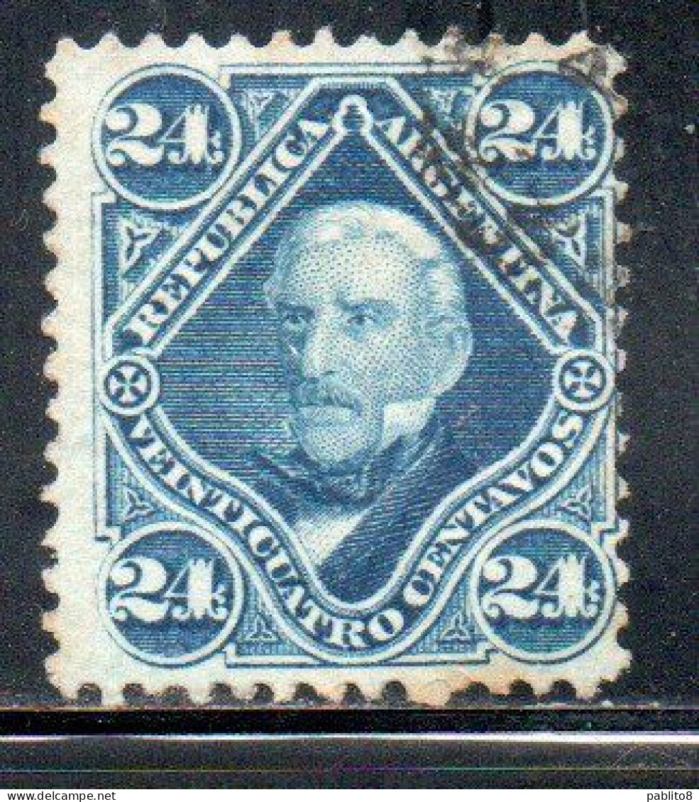 ARGENTINA 1887 JOSE DE SAN MARTIN 24c USED USADO OBLITERE' - Usados