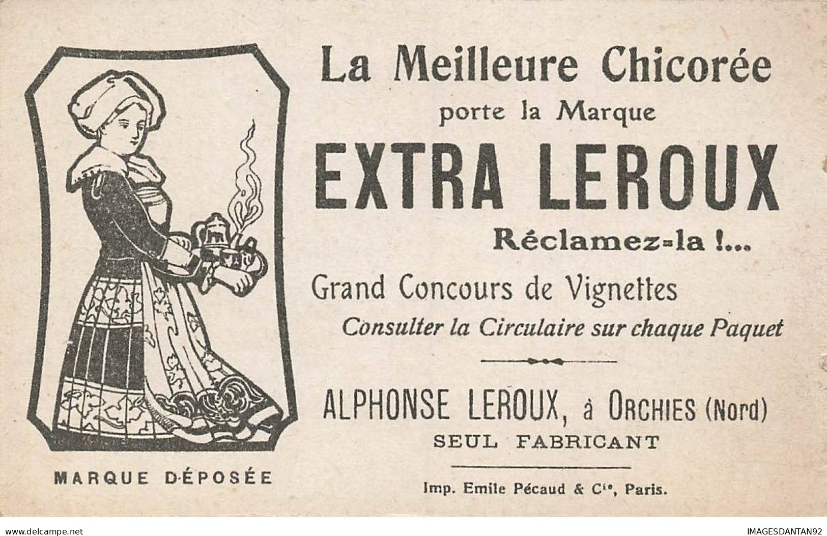 CHROMOS AG#MK1018 LE COR DE CHASSE CHICOREE ALPHONSE LEROUX A ORCHIES NORD - Thee & Koffie