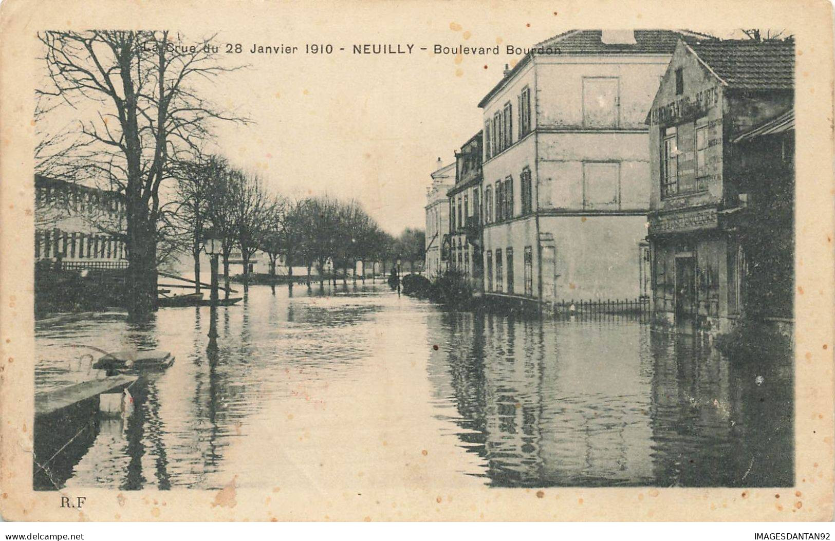 92 NEUILLY SUR SEINE AI#DC775 LA CRUE DE LA SEINE EN JANVIER 1910 BOULEVARD BOURDON - Neuilly Sur Seine
