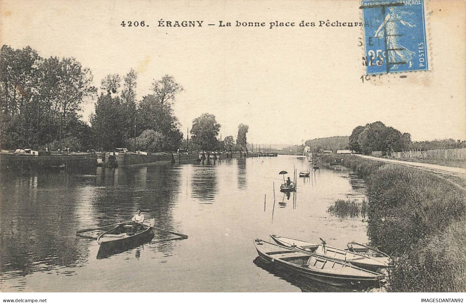 95 ERAGNY AI#DC820 LA RIVIERE PLACE DES PECHEURS BARQUES ET PENICHES - Eragny