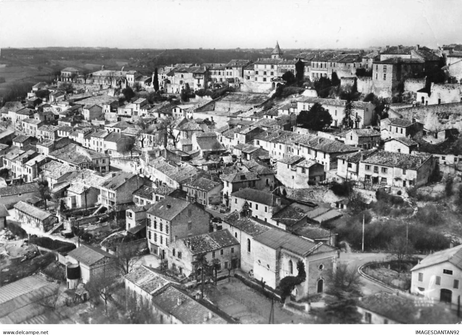 82 LAUZERTE AI#DC911 VUE AERIENNE GENERALE LE HAUT DE LA VILLE - Lauzerte