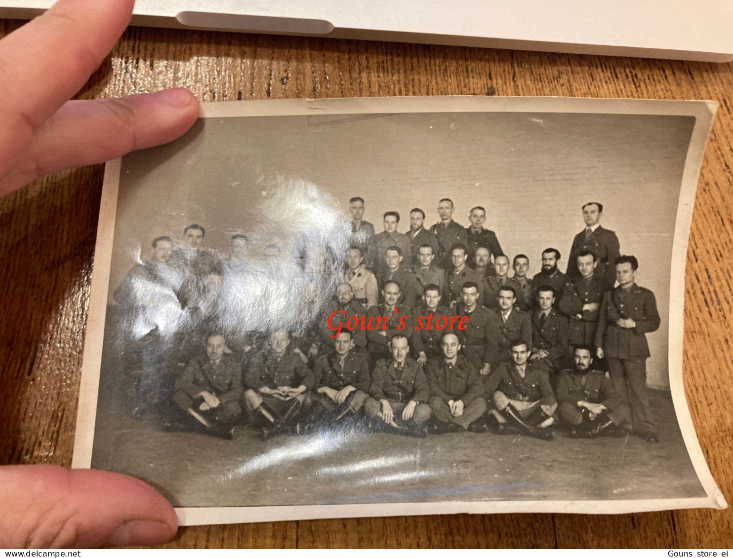 AA1-48  Photo 18x13 Prisonniers Dont Famille Bancu Gilly Camp Oflag II Prenzlau Prisonnier Officier Belge WW2 - War 1939-45