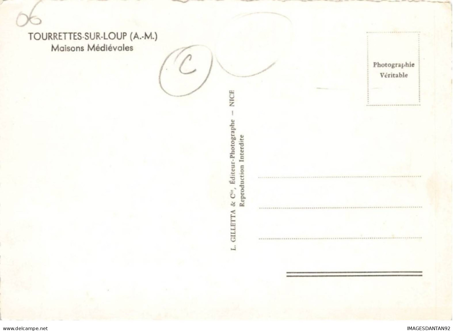 06 TOURRETTES SUR LOUP AK#DC119 MAISONS MEDIEVALES - Otros & Sin Clasificación