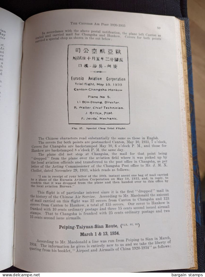 The Chinese air-post - 1920-1935 - James Starr and Samuel J. Mills -	Reprinted from the collectors Club Philatelist	1937