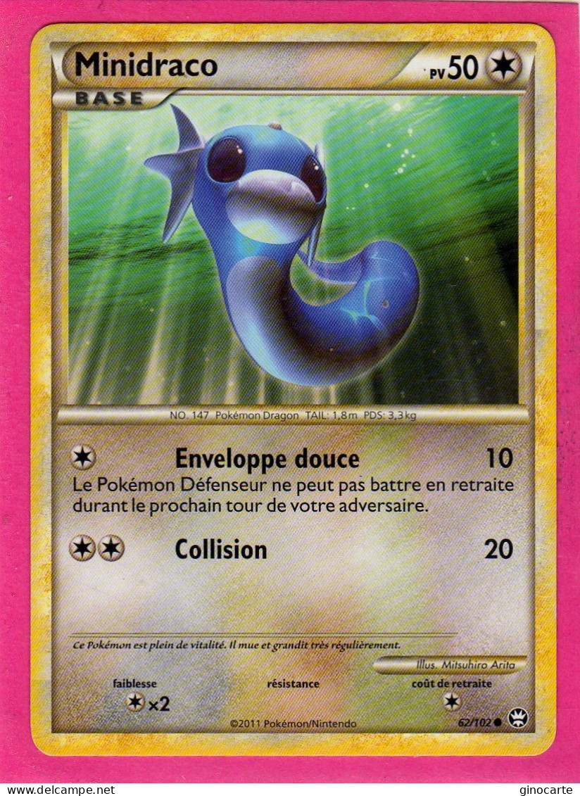 Carte Pokemon Francaise 2011 Heart Gold Triomphe 62/102 Minidraco 50pv Neuve - HeartGold SoulSilver