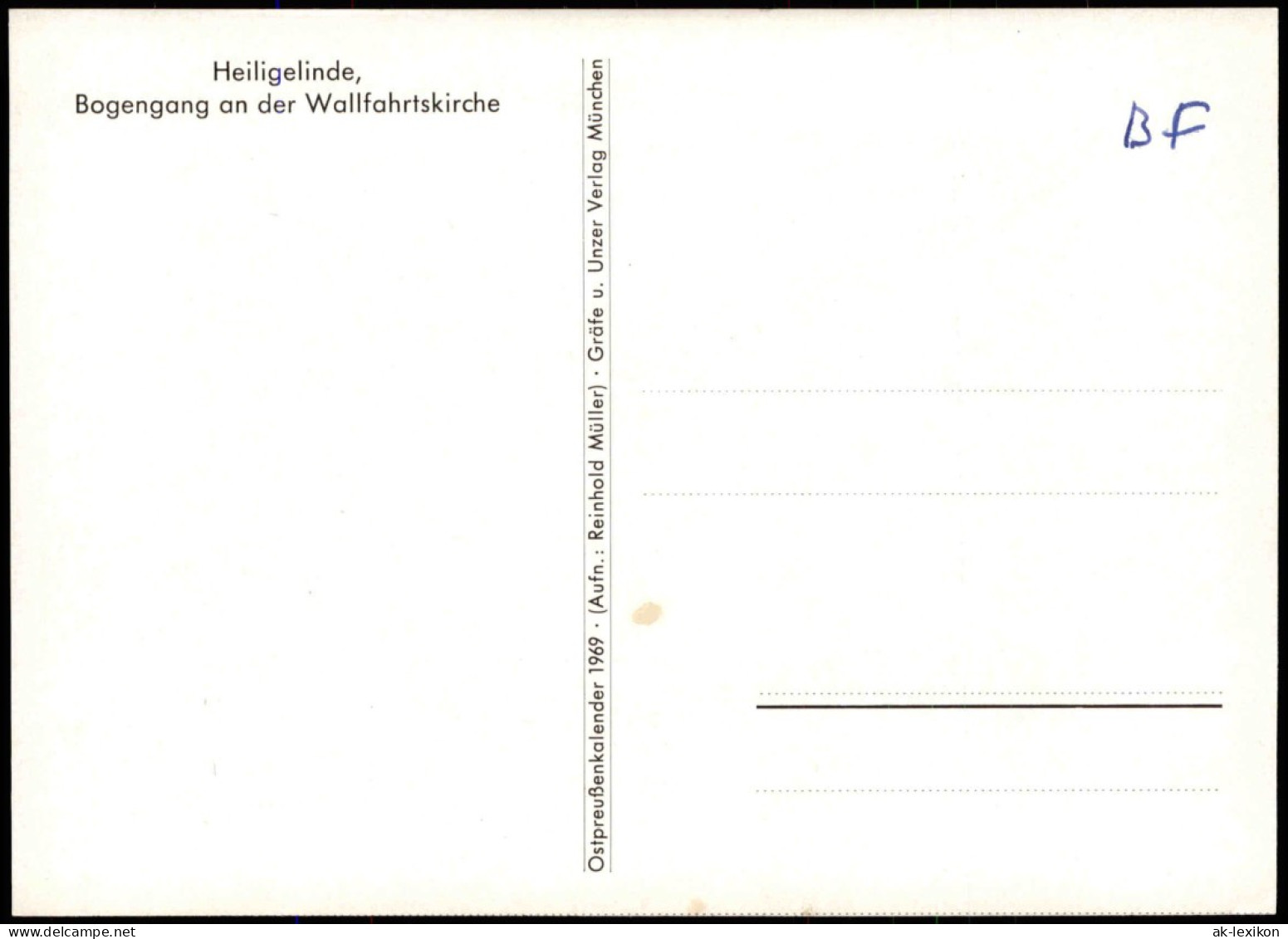 Heiligelinde-Rößel Święta Lipka Reszel Bogengang An Der Wallfahrtskirche 1969 - Ostpreussen
