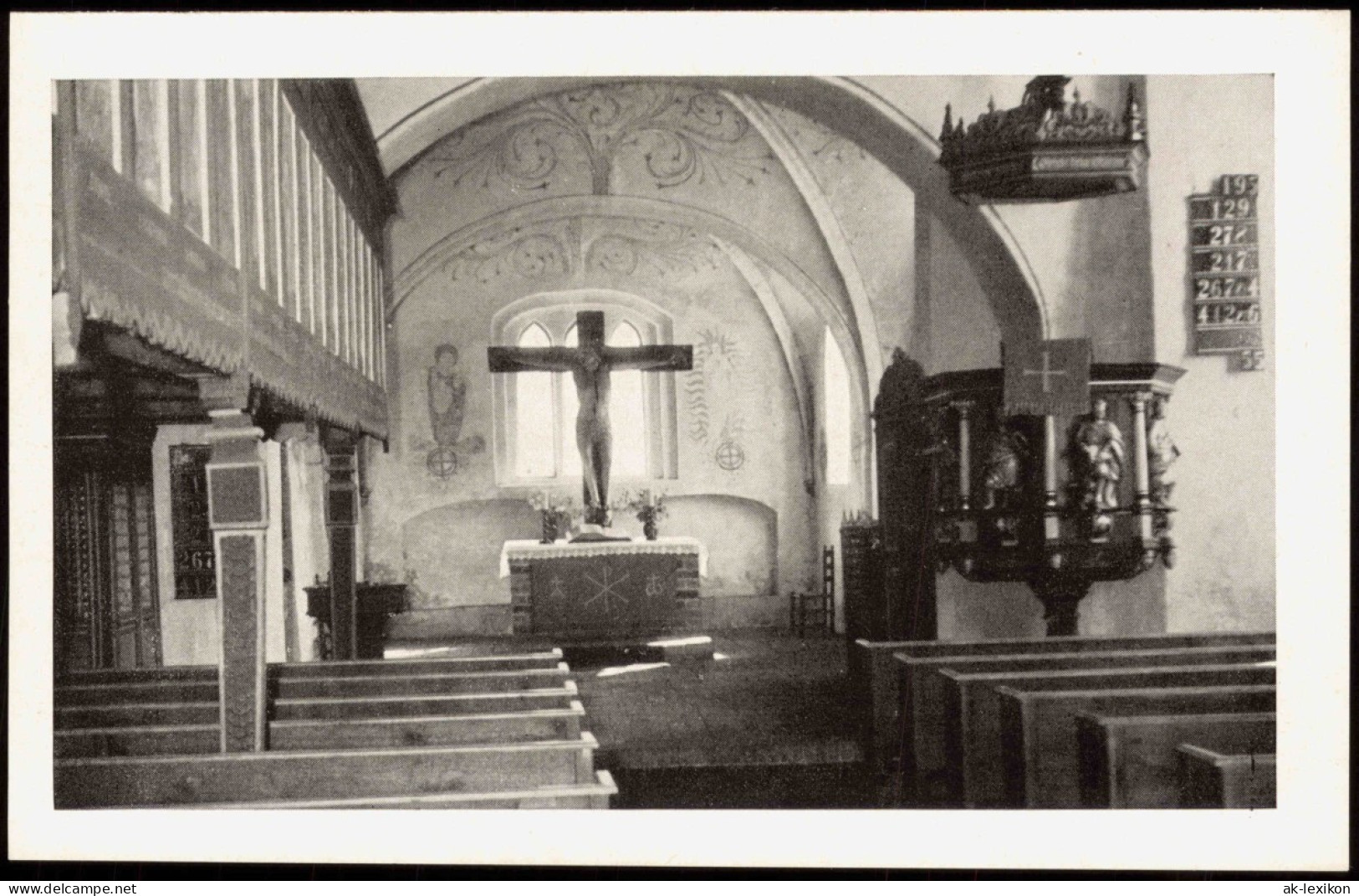 Ansichtskarte Kirchhatten-Hatten St.-Ansgari-Kirche Innenansicht Altar 1960 - Sonstige & Ohne Zuordnung