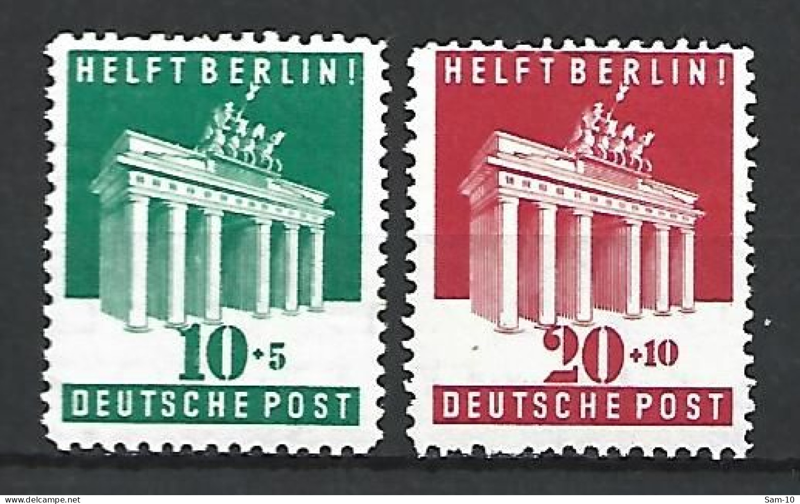 Timbre De Allemagne Berlin Bizone  Neuf ** N  69 / 70 - Unused Stamps