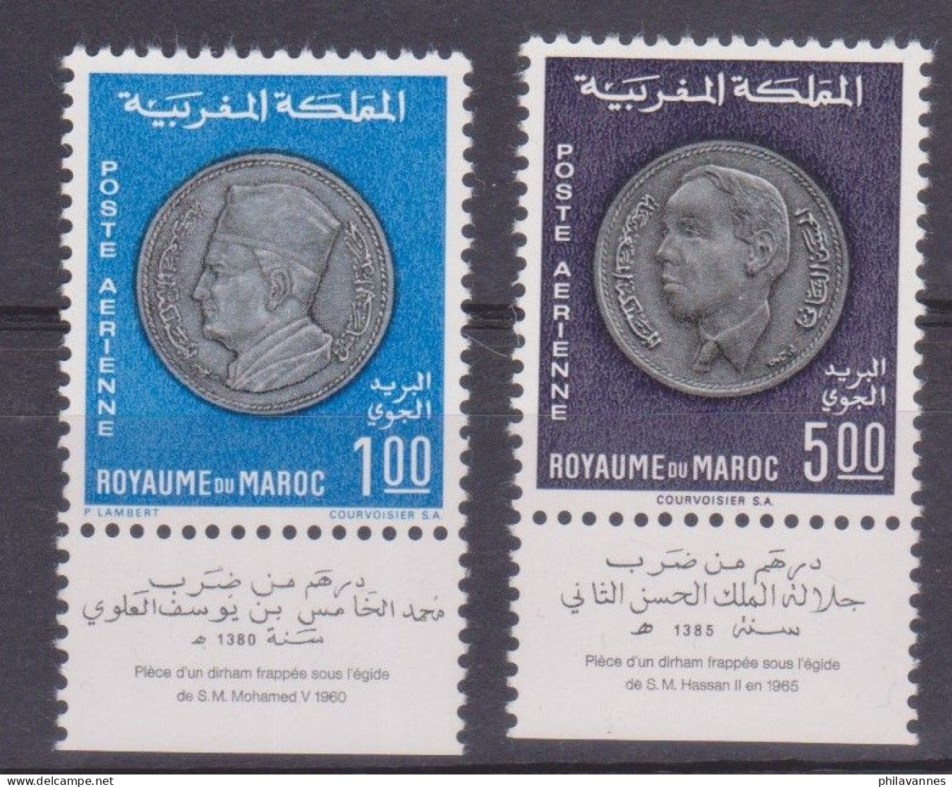 MAROC, Poste Aérienne N°117 +118  , Neuf *,cote  19€( Maroc/018) - Marruecos (1956-...)