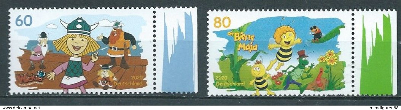 ALLEMAGNE ALEMANIA GERMANY DEUTSCHLAND BUND 2020 HELDEN DER KINDHEIT SET 2V MNH MI 3576-7 YT 3354-5 SN 3192-3 SG 4350-1 - Ungebraucht