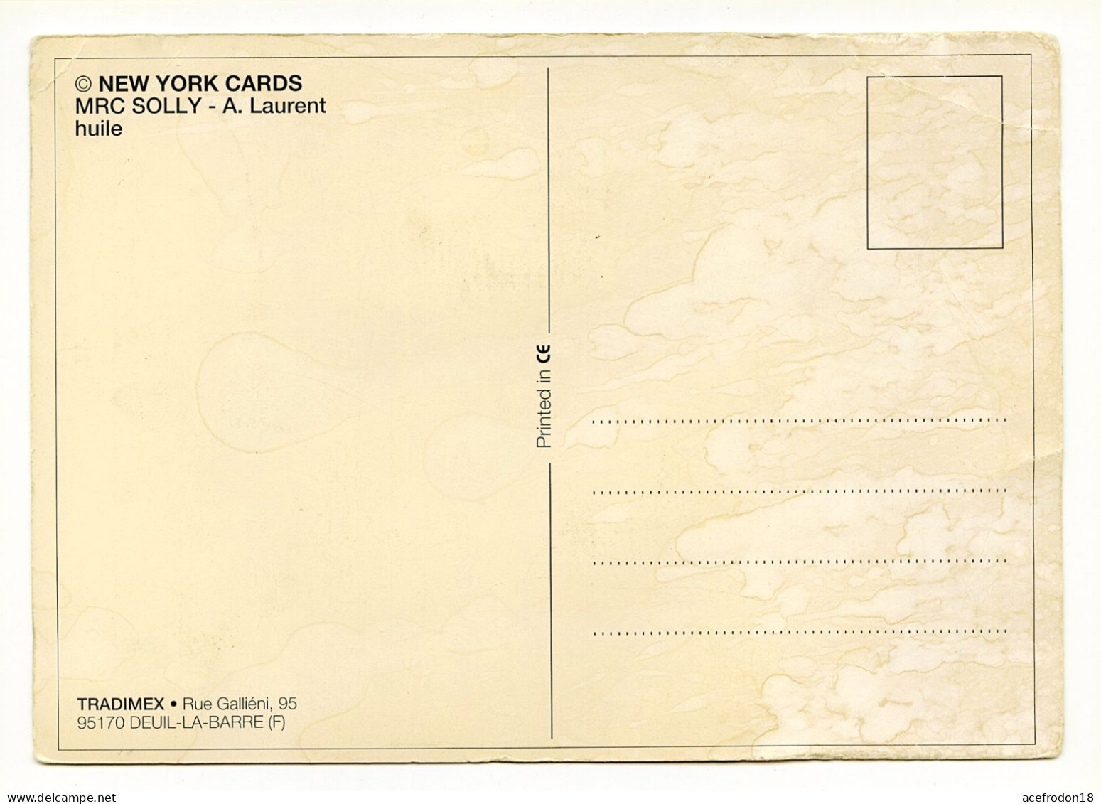 © NEW YORK CARDS - MRC SOLLY - A. Laurent - Huile - Autres & Non Classés