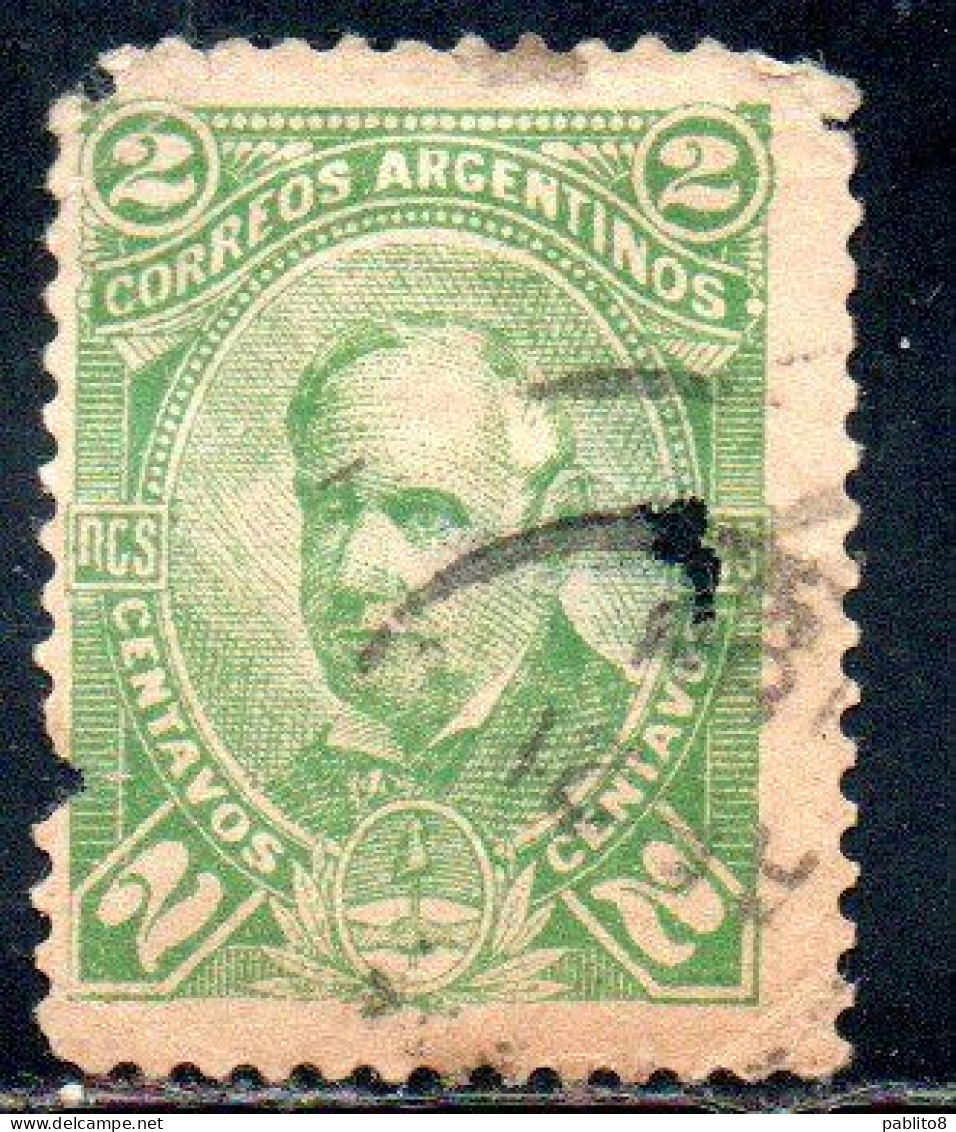 ARGENTINA 1888 1890 VICENTE LOPEZ 2c USED USADO OBLITERE' - Oblitérés