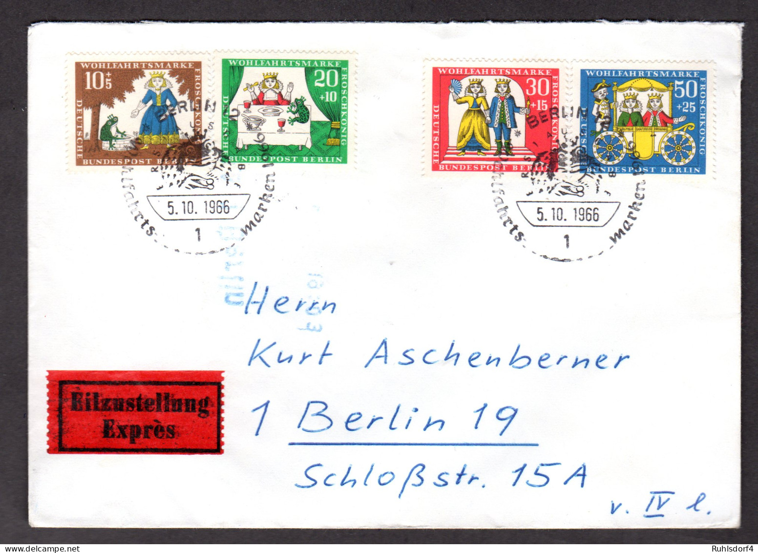 Berlin, Orts-Eilbote-Satzbrief Mi.-Nr. 295-8, Mit Ak-St. - Brieven En Documenten