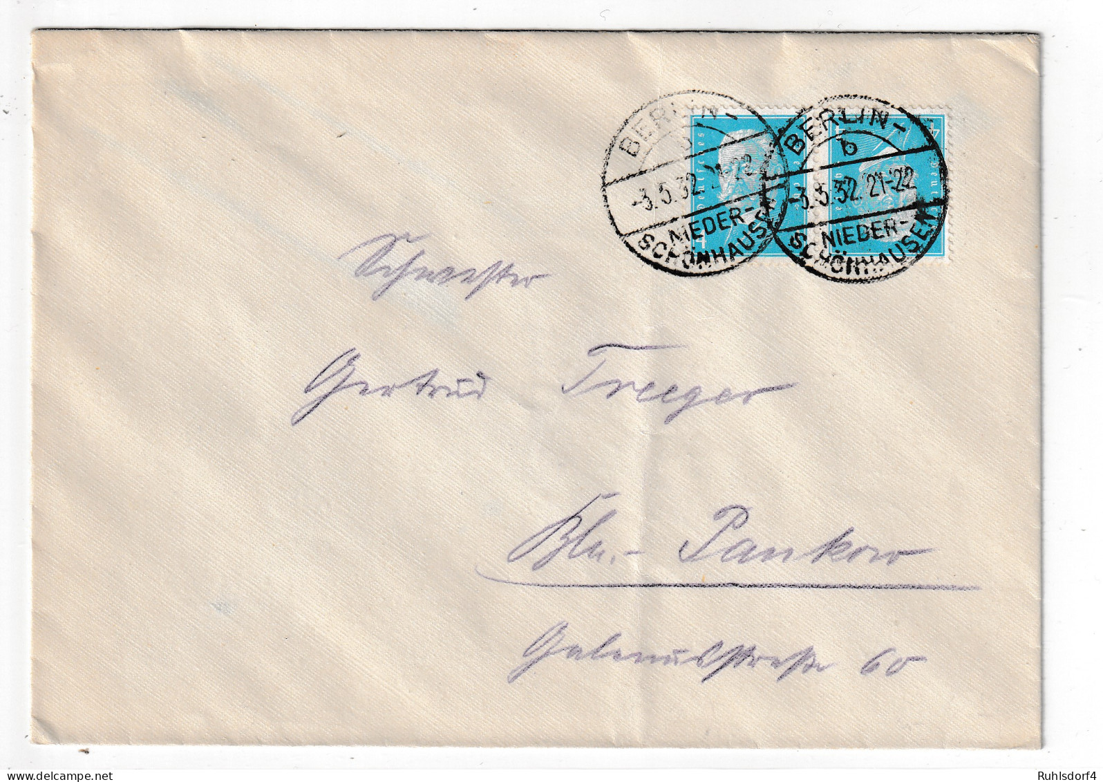 Dt. Reich 1932: Ortsbrief Mit Kehrdruck K 9 - Autres & Non Classés