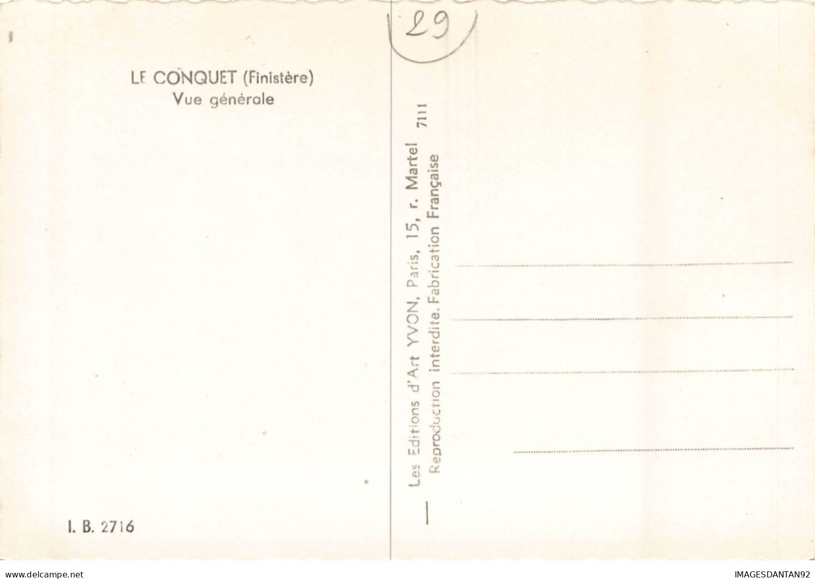 29 LE CONQUET AK#DC502 VUE GENERALE DE LA VILLE - Le Conquet