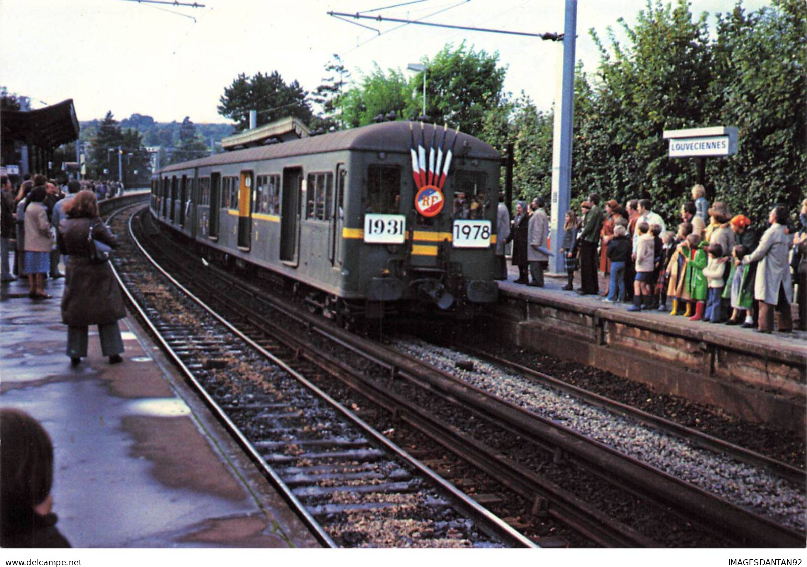 78 LOUVECIENNES AK#DC696 LA GARE ARRIVEE DU DERNIER TRAIN OCT 78 LIGNE PARIS ST LAZARE/ST CLOUD - Louveciennes